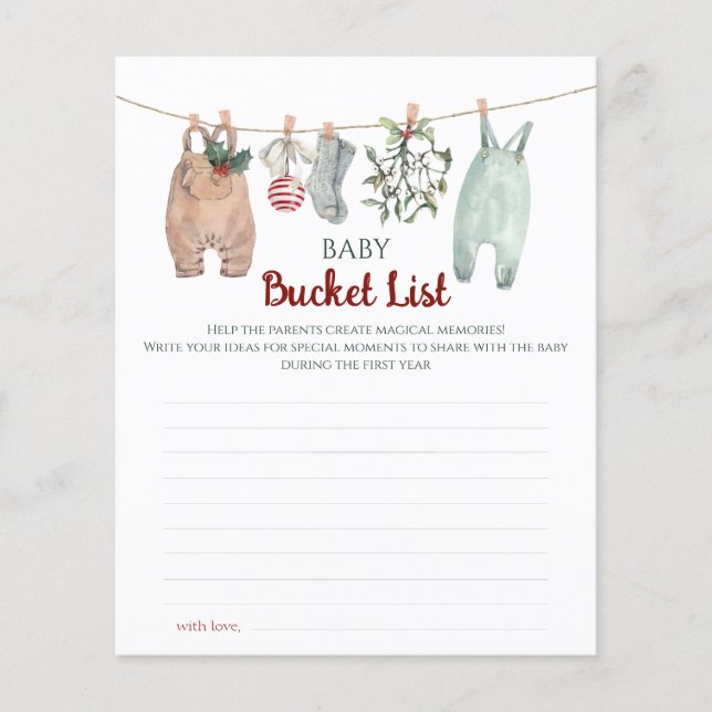 Christmas Clothes Baby Bucket List (正面)
