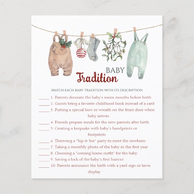 Christmas Clothes Baby Traditions Game (正面)