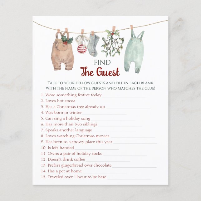 Christmas Clothes Find The Guest Game  (正面)