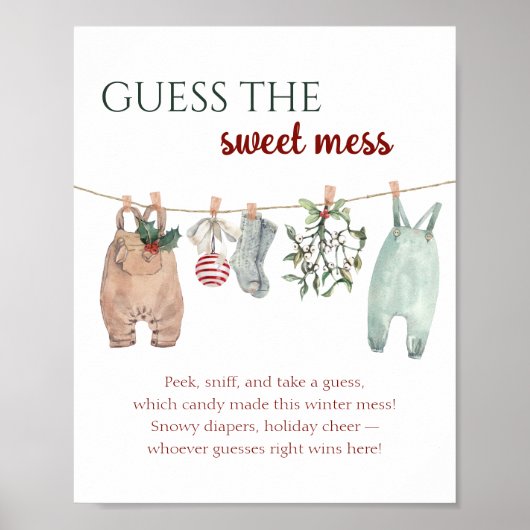 Christmas Clothes Guess the Sweet Mess ポスター (正面)
