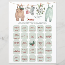 Christmas Clothes Guest Bingo Game