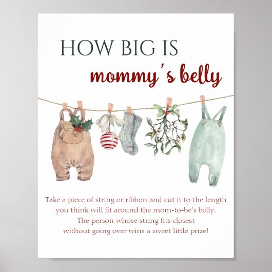 Christmas Clothes How Big Is Mommy's Belly ポスター (正面)