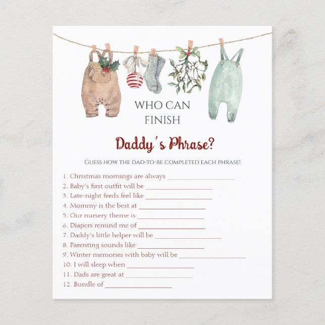 Christmas Clothes Who Can Finish Daddy 's Phrase (正面)