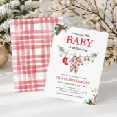 Christmas Clothesline Merry Little Baby Shower 招待状