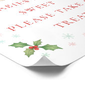 Christmas Clothesline Take Treat Baby Shower Sign ポスター (角)