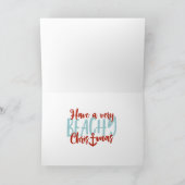 Christmas Coastal Tropical Sea Shell Wreath -Red シーズンカード (内部)