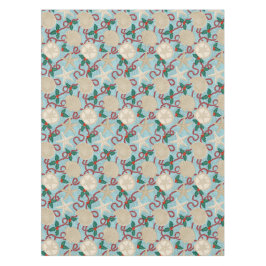 Christmas Coastal Tropical Sea Shells -Aqua テーブルクロス