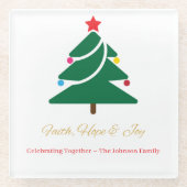 Christmas Coaster ガラスコースター (正面)