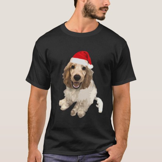 Christmas Cocker Spaniel (White) Essential T-Shirt Tシャツ (正面)