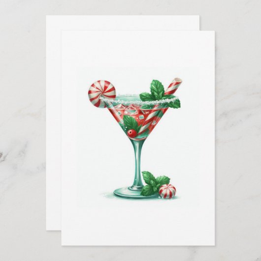 christmas cocktail  招待状 (正面/裏面)