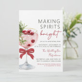 Christmas Cocktail Holiday Party Invitation 招待状 (スタンド正面)