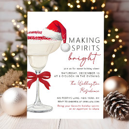 Christmas Cocktail Holiday Party Invitation 招待状