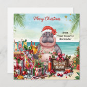 Christmas Cocktail Party Greeting Card  シーズンカード (正面/裏面)