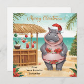 Christmas Cocktail Party Greeting Card  シーズンカード (正面/裏面)