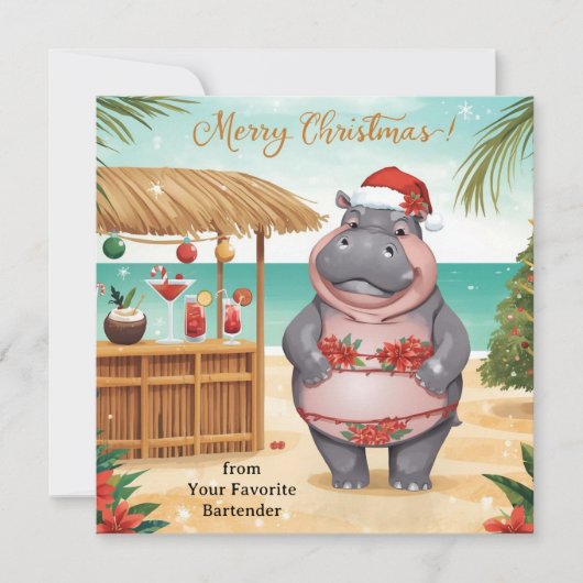 Christmas Cocktail Party Greeting Card  シーズンカード (正面)