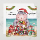 Christmas Cocktail Party Greeting Card  シーズンカード (正面/裏面)