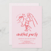 Christmas Cocktail Party Invitation 招待状 (正面/裏面)