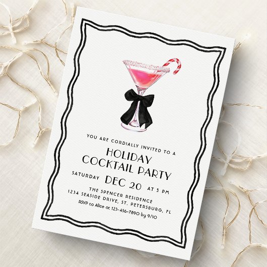 Christmas Cocktail Party Invitation 招待状