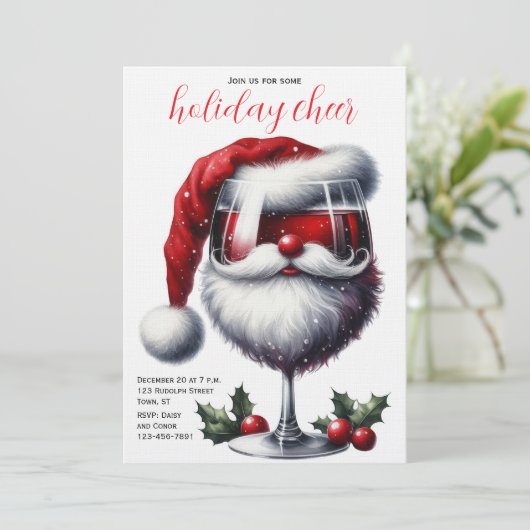 Christmas Cocktail Party Invitation 招待状 (スタンド正面)