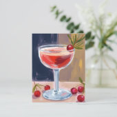 Christmas Cocktail | Red Berries Pine Merry シーズンカード (スタンド正面)