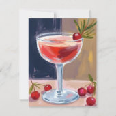 Christmas Cocktail | Red Berries Pine Merry シーズンカード (正面)