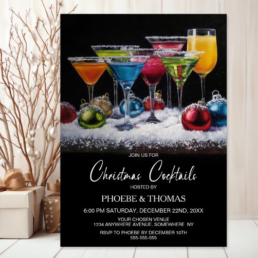 Christmas Cocktails Party 招待状