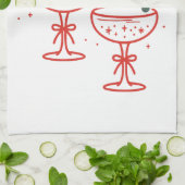 Christmas Cocktails Sparkle Season  キッチンタオル (折り畳み)