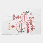 Christmas Cocktails Sparkle Season  キッチンタオル (横)