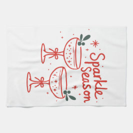 Christmas Cocktails Sparkle Season  キッチンタオル