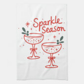 Christmas Cocktails Sparkle Season  キッチンタオル (縦)