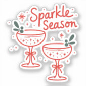Christmas Cocktails Sparkle Season  シール (正面)