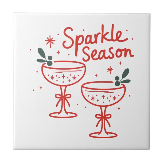Christmas Cocktails Sparkle Season  タイル (正面)