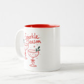 Christmas Cocktails Sparkle Season ツートーンマグカップ (正面左)