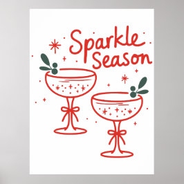 Christmas Cocktails Sparkle Season  ポスター