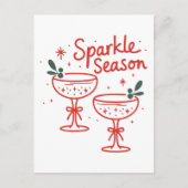 Christmas Cocktails Sparkle Season  ポストカード (正面)