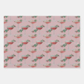 Christmas Cocktails Wrapping Paper Flat Sheet Set ラッピングペーパーシート (正面)