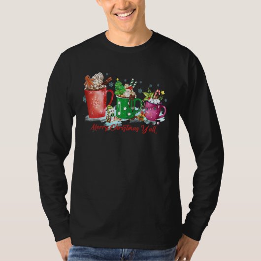 Christmas Coffee Latte Sweets Cozy Winter Holiday  Tシャツ (正面)