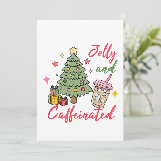 Christmas Coffee Party Invitation 招待状 (スタンド正面)