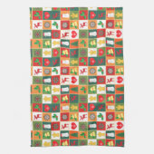 Christmas collage images キッチンタオル (縦)