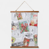 Christmas Collage Wood Topped Wall Tapestry 吊り下げ型タペストリー (正面)