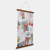 Christmas Collage Wood Topped Wall Tapestry 吊り下げ型タペストリー (傾斜あり)