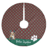 Christmas Collie Dog Reindeer Gift Graphic ブラッシュドポリエステルツリースカート (正面)