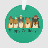 Christmas Collie Ornaments  オーナメント (正面)