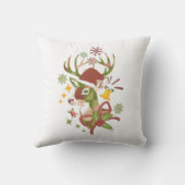 Christmas Colorful Deer Design クッション (裏面)