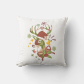 Christmas Colorful Deer Design クッション (正面)