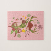 Christmas Colorful Deer Design ジグソーパズル (横)