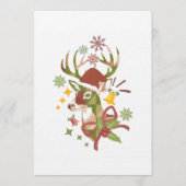 Christmas Colorful Deer Design 招待状 (正面)