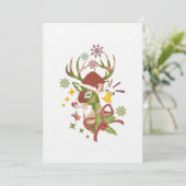 Christmas Colorful Deer Design 招待状 (スタンド正面)