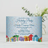 Christmas Colorful Gifts Holidays Party 招待状 (スタンド正面)