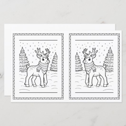 Christmas Coloring Sheet For Kids (正面/裏面)